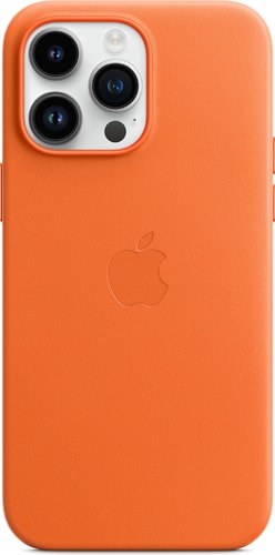 Apple iPhone 14 Pro Max Leather Backcover with MagSafe Orange