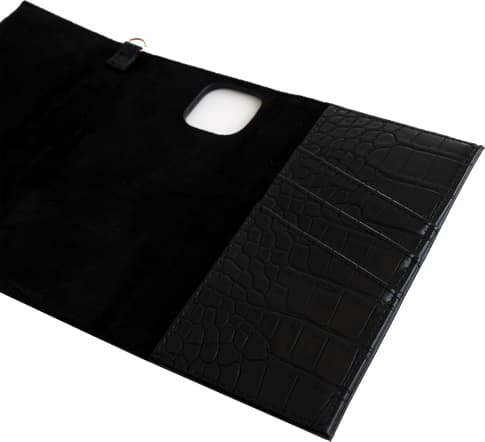 iDeal of Sweden iPhone 12/12 Pro Clutch Jet Black Croco