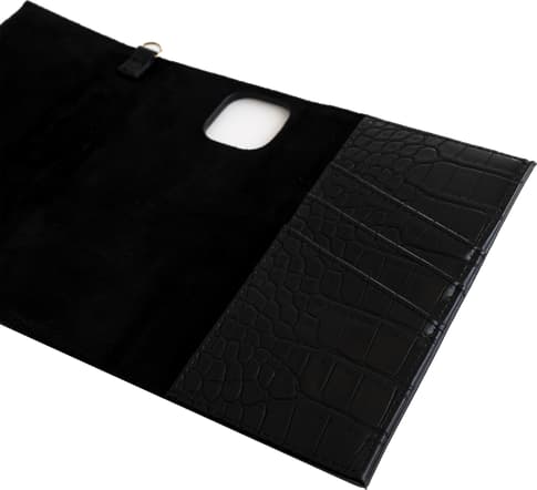 iDeal of Sweden iPhone 12 Pro Max Clutch Jet Black Croco