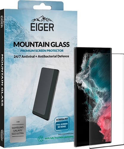 Eiger Galaxy S22 Ultra screen protector 3D Glas black