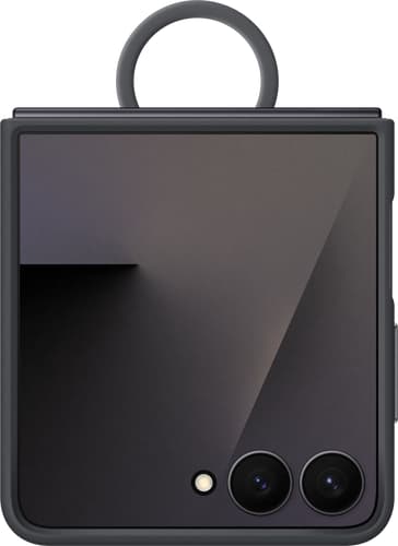 Samsung Flip7 Silicone Ring Backcover Black