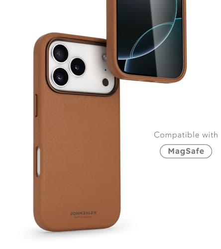 Vonmählen iPhone 17 Pro Like Leather Backcover Brown