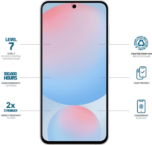 Eiger Galaxy S25+ Glass Screen Protector