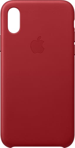 Apple iPhone Xs Max Leather Backcover red