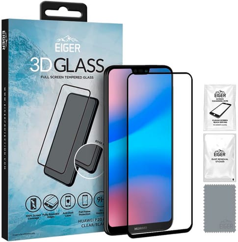 Eiger Huawei P20 Lite 2019 screen protector 3D Glas