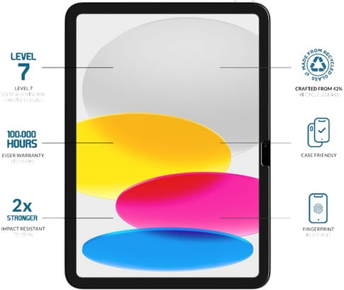 Eiger iPad 10.9 (2022) Mountain Glass Screen Protector (b2b)