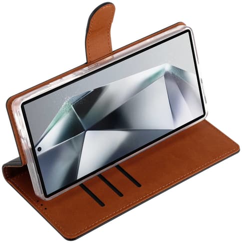 itStyle Premium Galaxy S25 Ultra Bookcover Black