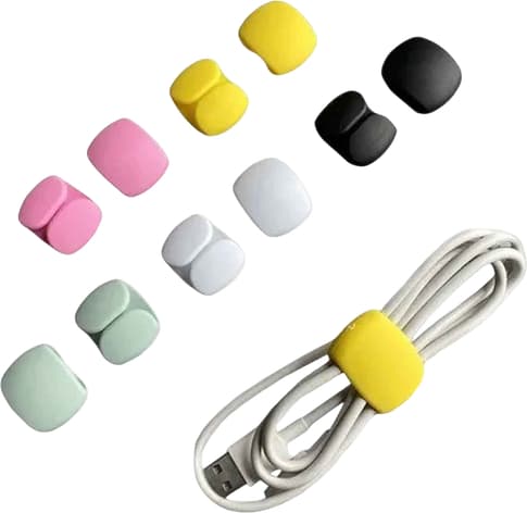 Apfelkiste Silikon Kabel Organizer Clip Kabelhalter - Assortiert (10er Set)