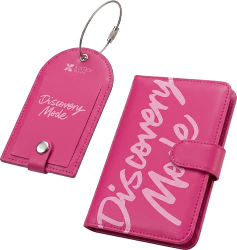 Kisten Trends Passport Cover & Luggage Tag Pink