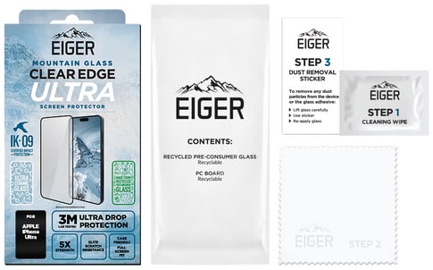 Eiger iPhone Duo Clear Edge Ultra Glass Screen Protector