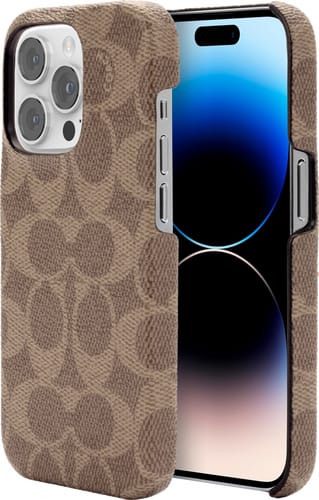 Coach iPhone 14 Pro Max Backcover Signature beige