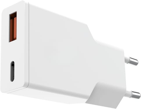 ITSTYLE Slim Charger USB-A & USB-C GAN 20W White