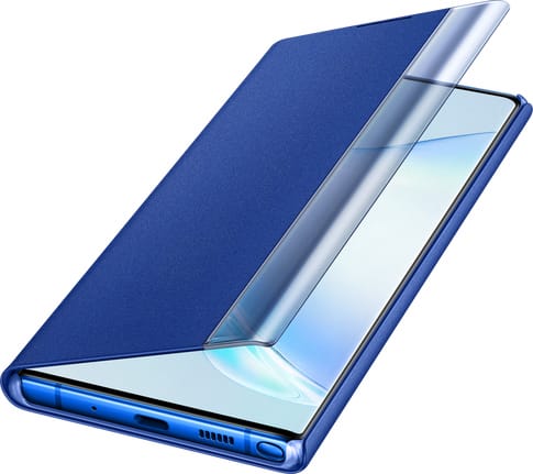 Samsung Galaxy Note 10+ Clear View Flip Cover blue