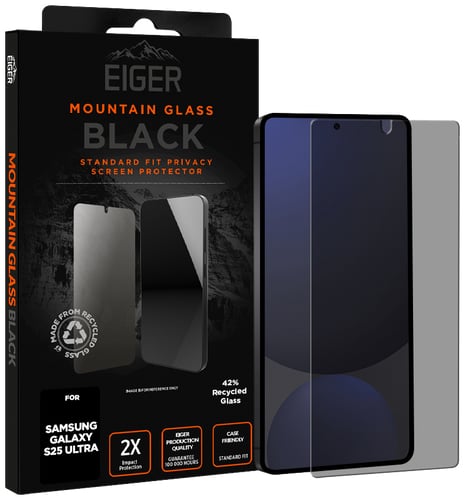 Eiger Galaxy S25 Ultra Glass Screen Protector Privacy Black