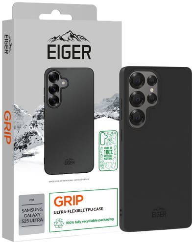 Eiger Galaxy S25 Ultra Grip Backcover Black (b2b)