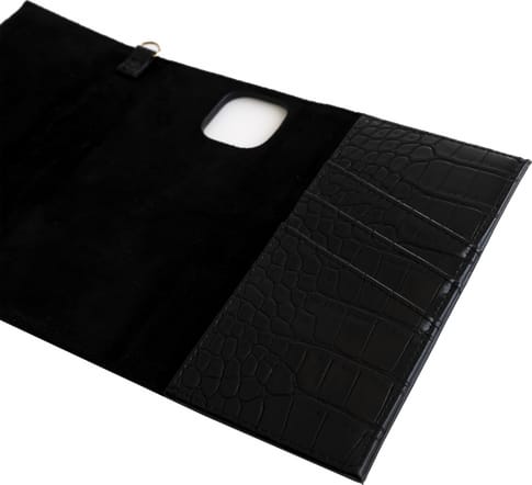 iDeal of Sweden iPhone 12 mini Clutch Jet Black Croco