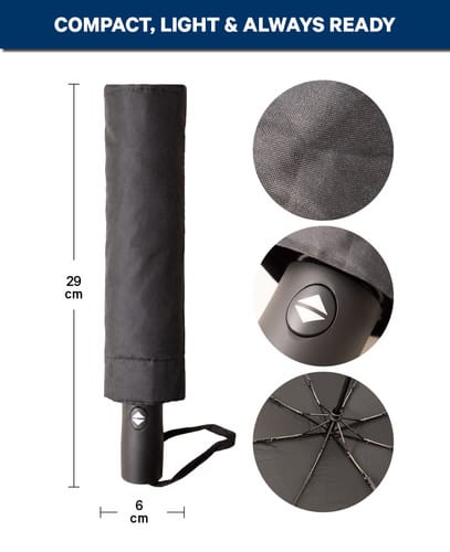 Apfelkiste Automatic Pocket Umbrella Black
