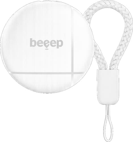 Beeep Tracker Apple Find My & Android White & Keychain