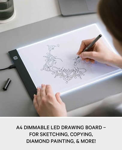 AK Kisten Basics Dimmable LED Drawing Board A4