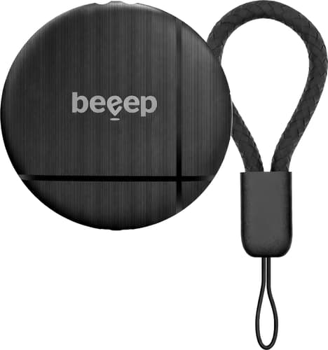 Beeep Tracker Apple Find My & Android Black & Keychain