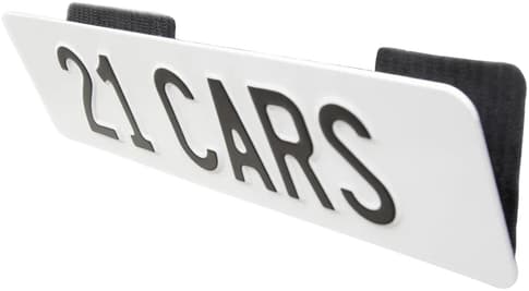 21 Cars Klett / Velcro Kennzeichenhalter black