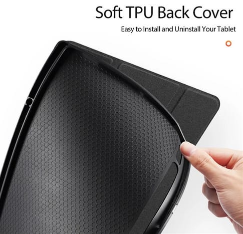 Dux Ducis Galaxy Tab S10 Ultra/S9 Ultra/S8 Ultra Smart Flip Leather Backcover Black (b2b)
