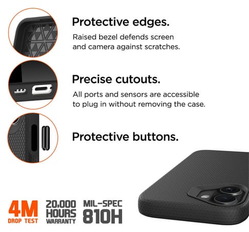 EIger Apple iPhone 16 North Magsafe 4m Protect Backcover black (b2b)