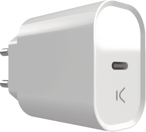 itStyle Charger 220V USB C to USB C 20W white sep cable white