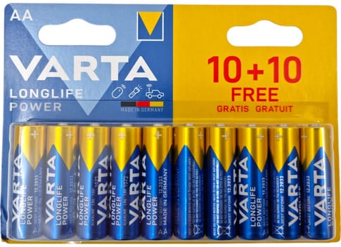 Varta Longlife Battery Promo Pack 10 + 10 FREE Alkaline AA L