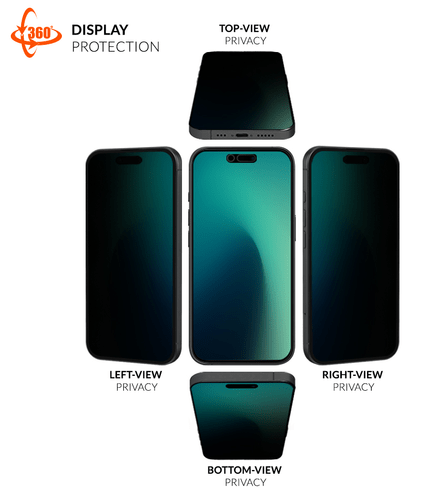 Eiger iPhone 17/17 Pro/16 Pro Black Edge 360 Screen Protec Privacy