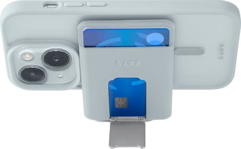 LAUT Flexi Prop Wallet with MagSafe light mint