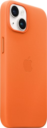 Apple iPhone 14 Leather Backcover with MagSafe Orange