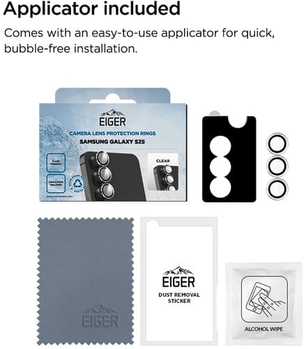 Eiger Galaxy S25 Mountain Glas Camera Ring Protector