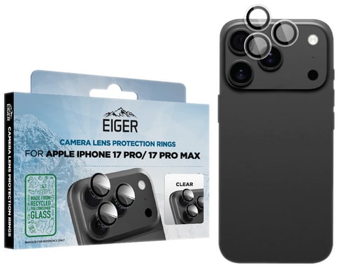 Eiger iPhone 17 Pro/17 Pro Max Mountain Glas Camera Ring Protector