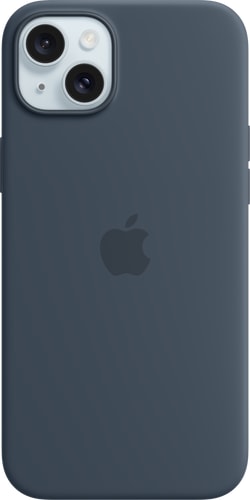 Apple iPhone 15 Plus Silicone Case with MagSafe Storm Blue