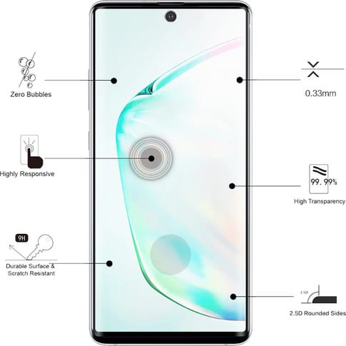 Eiger Galaxy Note10 screen protector 3D Glas black
