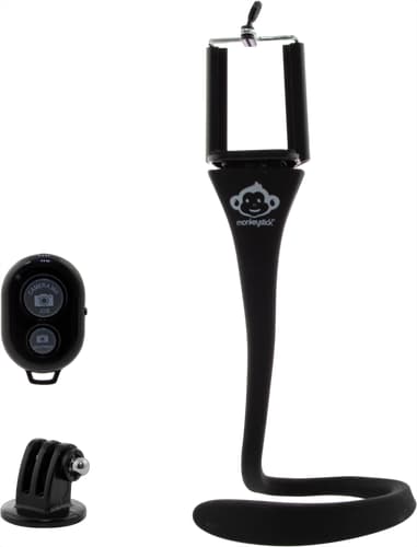 Monkeystick Selfie Stick with bluetooth clicker black
