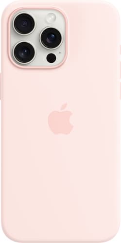 Apple iPhone 15 Pro Max Silicone Case with MagSafe Light Pink