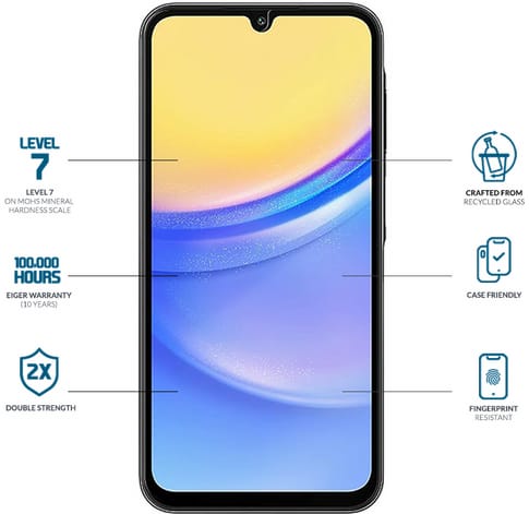 Eiger Galaxy A18/A17/A16/A26 Clear Glass Screen Protector