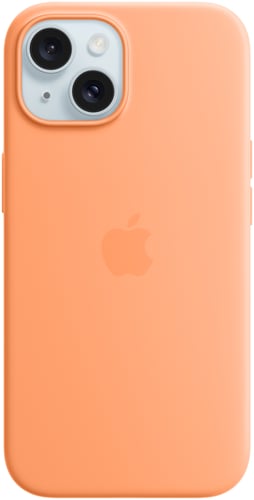 Apple iPhone 15 Silicone Case with MagSafe Orange Sorbet