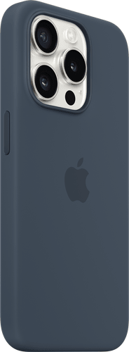 Apple iPhone 15 Pro Silicone Case with MagSafe Storm Blue
