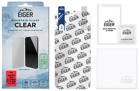 Eiger Pixel 11/11 Pro/10/10 Pro/9/9 Pro Clear Glass Screen Protector