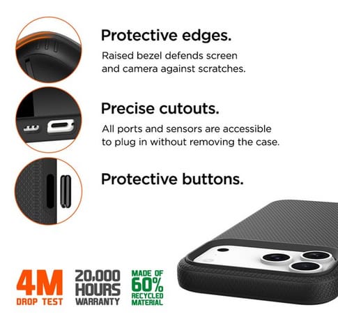 Eiger iPhone 17 Pro North Case GRS  Black (b2b)