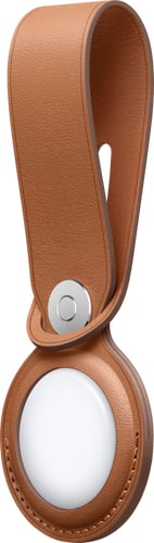 Apple AirTag Leather Loop Saddle Brown