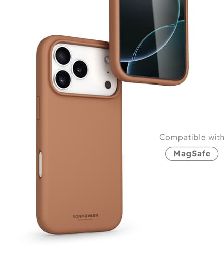 Vonmählen iPhone 17 Pro Max Silicone Backcover Dark Cream