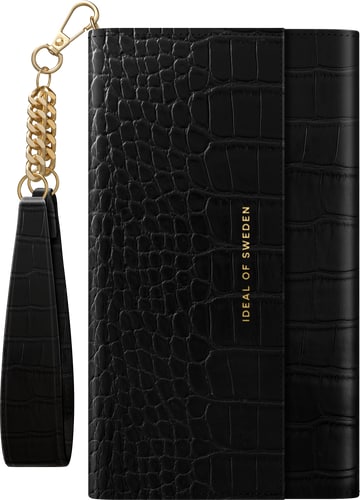 iDeal of Sweden iPhone 12/12 Pro Clutch Jet Black Croco