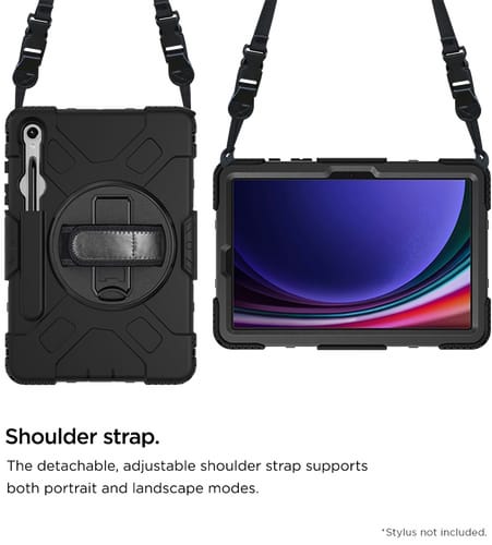 Eiger Tab S9 / S9 FE Peak 500m Outdoor Backcover Black