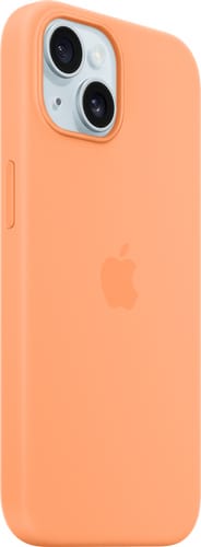 Apple iPhone 15 Silicone Case with MagSafe Orange Sorbet