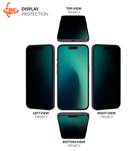 Eiger iPhone 17/17 Pro/16 Pro Black Edge 360 Screen Protec Privacy