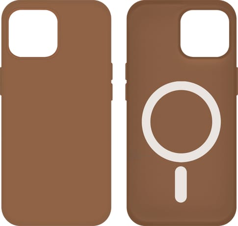 itStyle Premium iPhone 13 Leather Case MagSafe brown